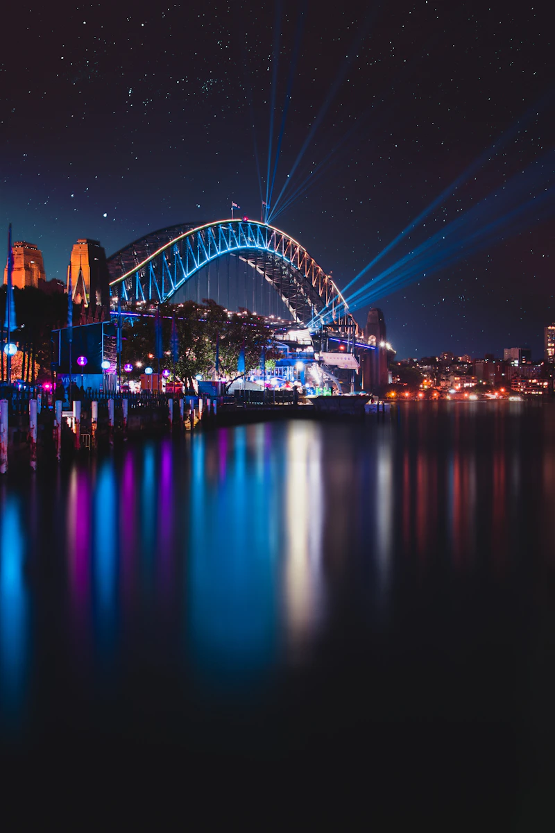 Sydney Harbour Bridge at night — Australia Visa