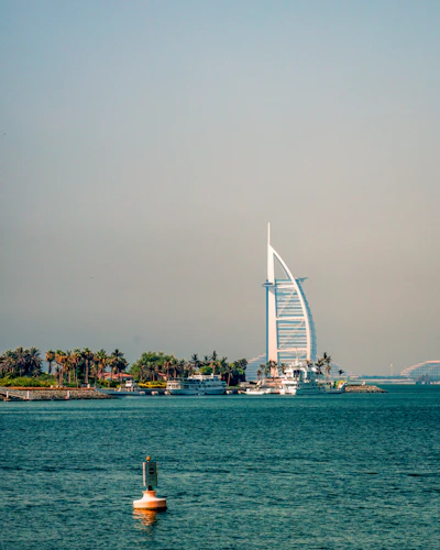 Burj Al Arab hotel at sunset, Dubai — UAE Visa