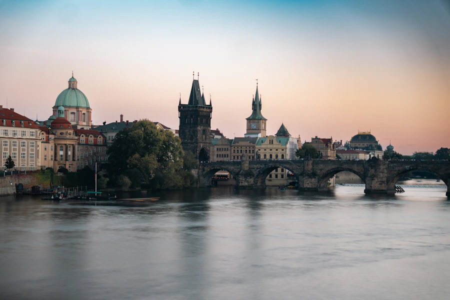 Charles Bridge at dawn, Prague — Schengen Visa