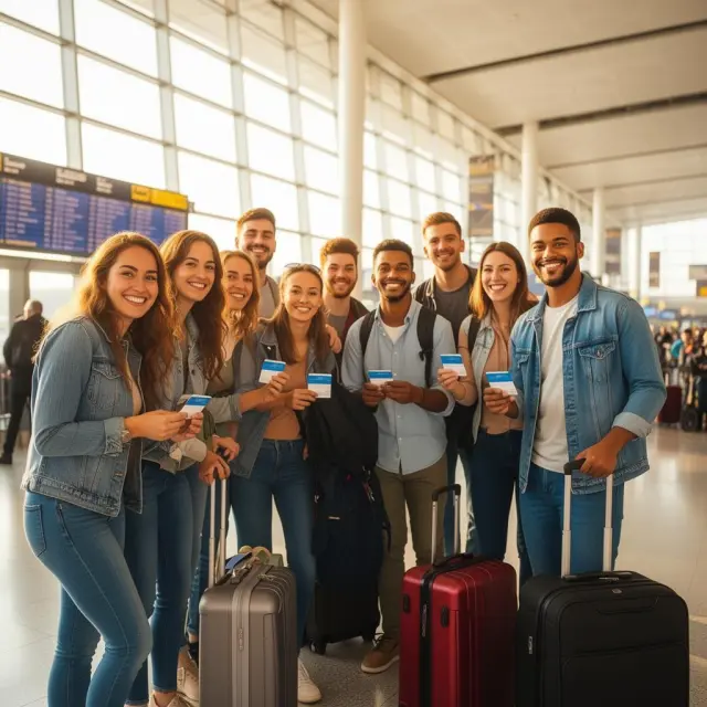 Happy travelers