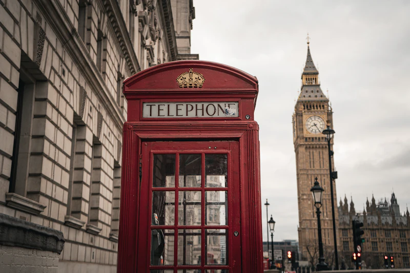 Red phone box with Big Ben, London — UK Visa